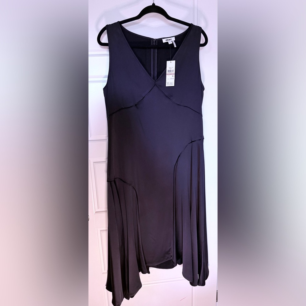 NWT beautiful black silk long dress from DKNY